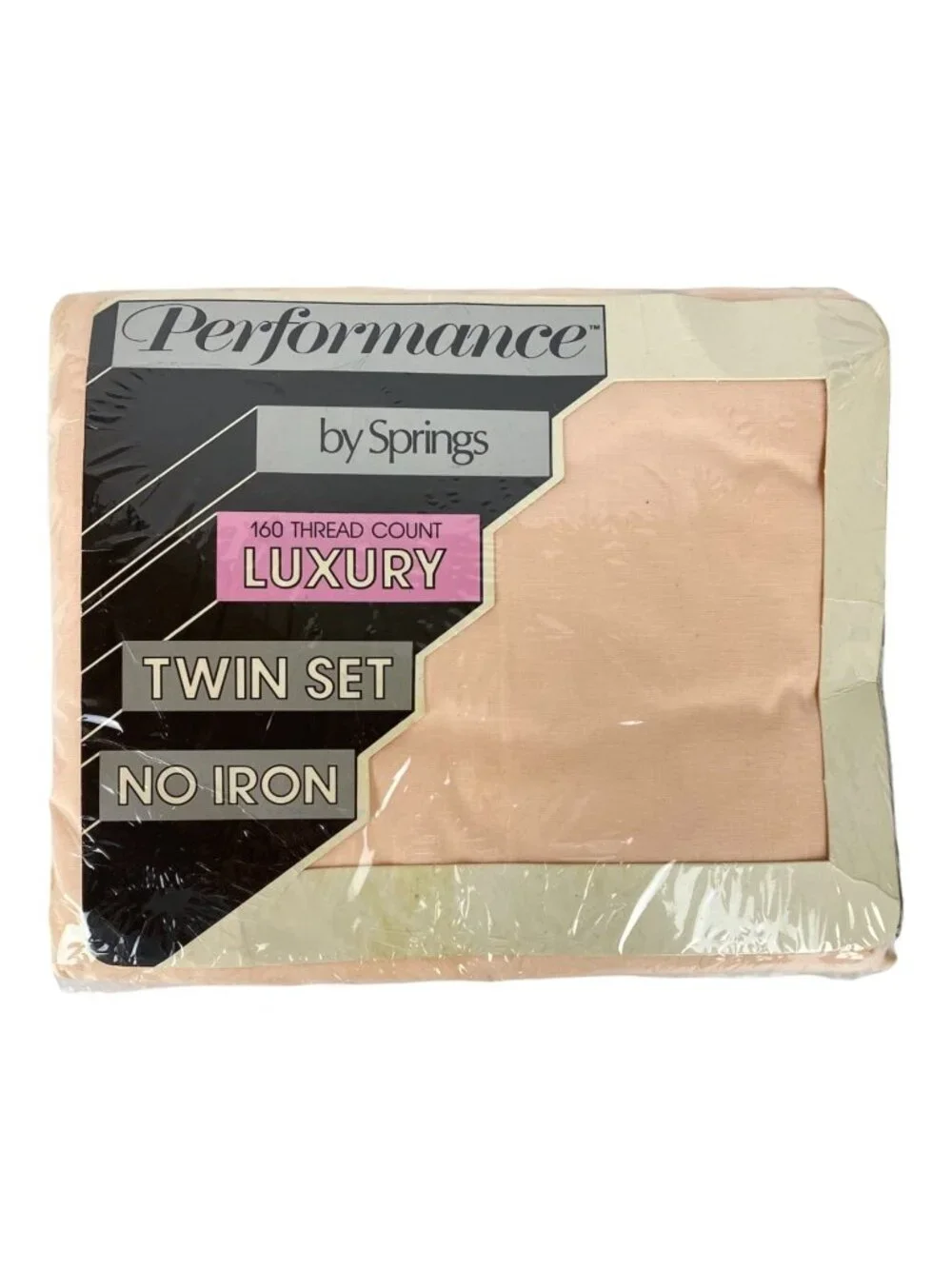 Performance By Springs Luxury No Iron 160 Thread Count Twin Sheet Set Peach Pink